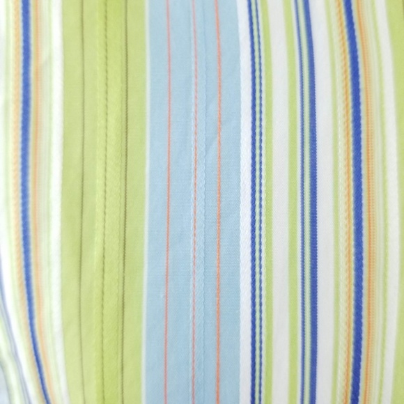 Bugatchi Green Blue Striped Cotton Sz XXL 2XL - Picture 4 of 8